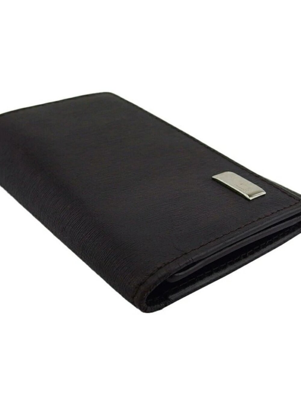 Dunhill Key holder Brown silver Women Authentic secondhand